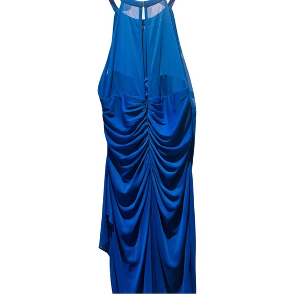 David’s Bridal Horizon Blue Sleeveless Formal Bodycon Dress - Picture 5 of 7